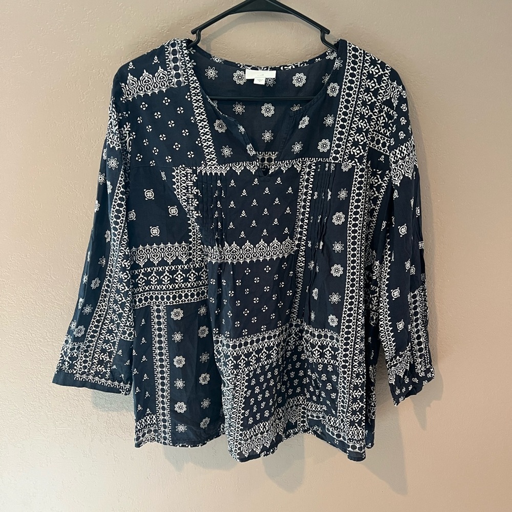 J. Jill Navy Blouse